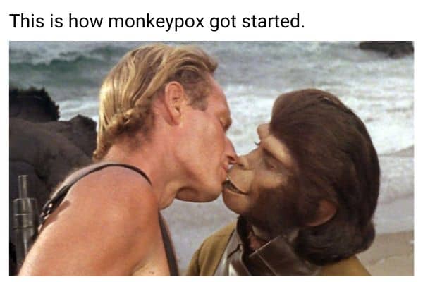 Guy Kissing Monkey Meme