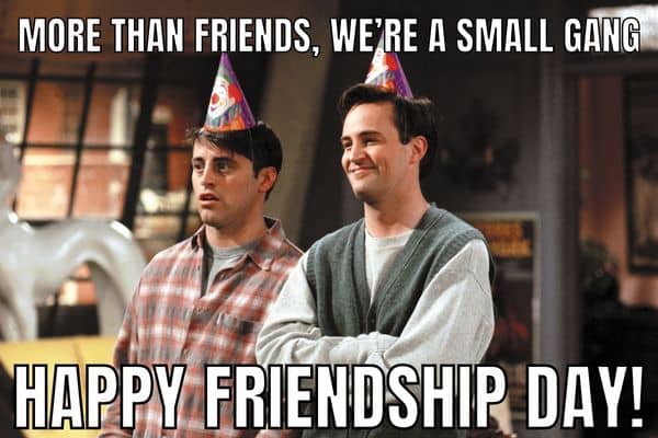 Happy Friendship Day Meme on Joey Tribbiani and Chandler Bing