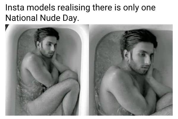 National Nude Day on Ranveer Singh