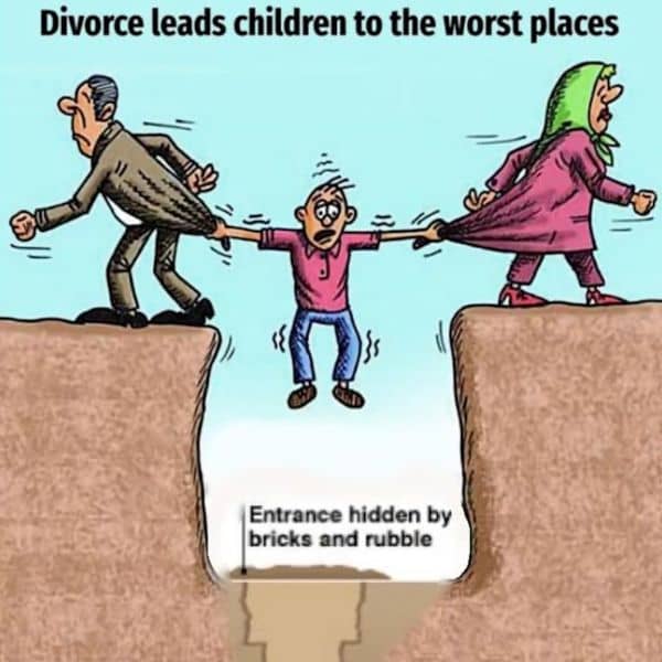 Saddam Hussein's Hiding Place Meme on Divorce Leads Children