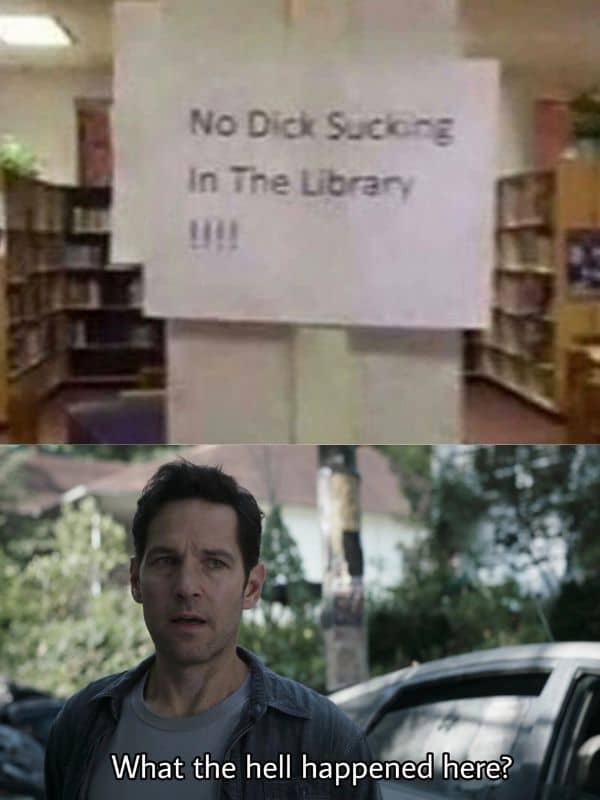Sucking Dick Meme on Library