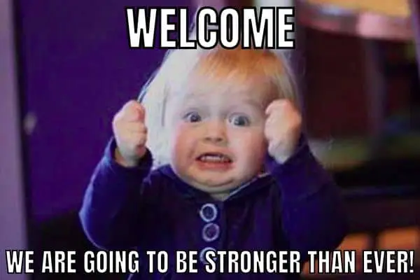 Welcome Meme on Excited Baby