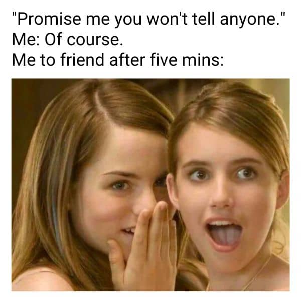 Girl Whispering In Ear Meme on Bestfriend