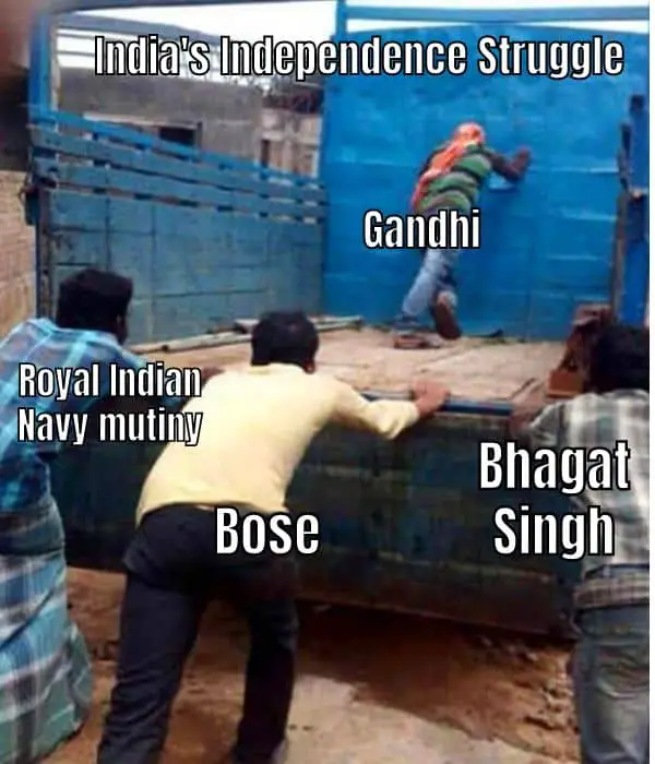 Independence Day Meme on Gandhi
