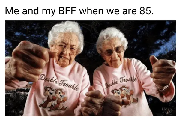 Old Best Friends Meme on Ladies