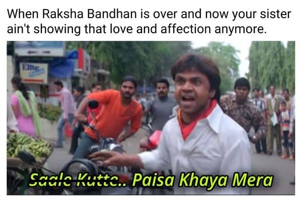 Raksha Bandhan Meme For Brother