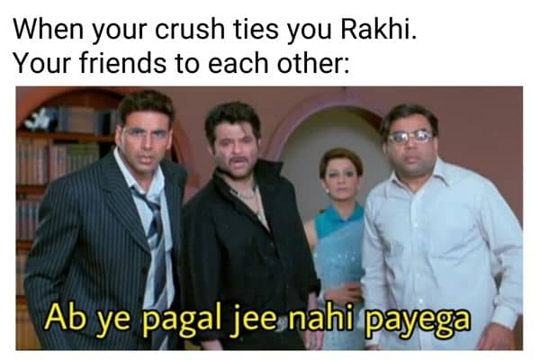 Raksha Bandhan Meme on Crush