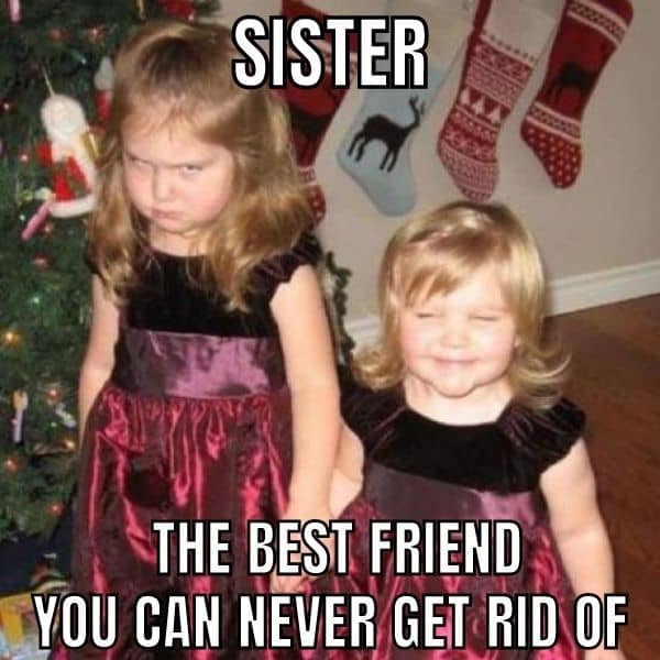 The Best Friend You Can Never Get Rid Of Meme on Sister