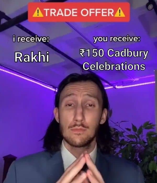 Trade Offer Meme on Raksha Bandhan