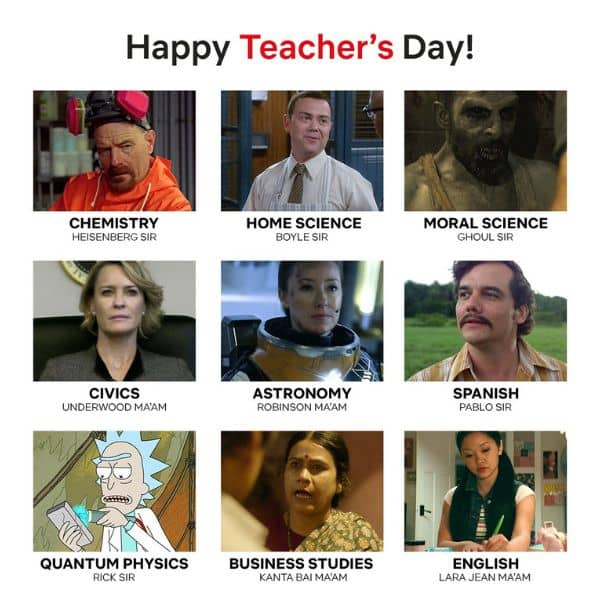 Best Teachers Day Meme on TV Show