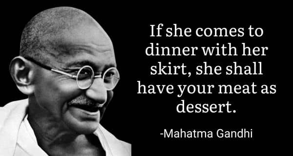 Mahatma Gandhi Meme on Skirt