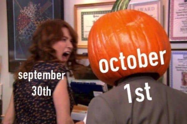 October 1st Meme on 30 September