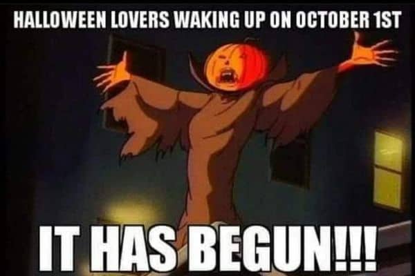 October 1st Meme on Pumpkin Scarecrow