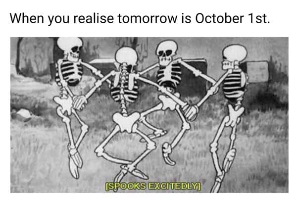 October 1st Meme on Skeleton Dance