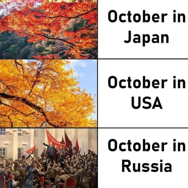 October Revolution Meme on Russia