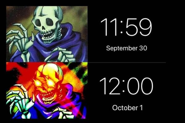 Sept 30 Vs Oct 1 Spooky Meme