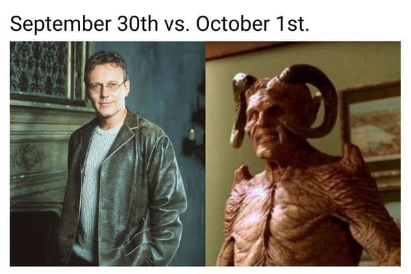 September 30th vs October 1st Meme on Buffy The Vampire Slayer