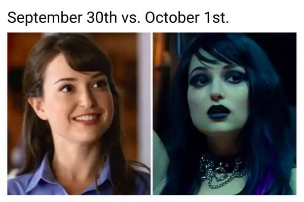 September 30th vs October 1st Meme on Lily Key and Peele