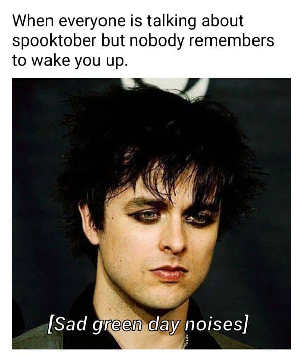 Spooktober Meme on Green Day Singer