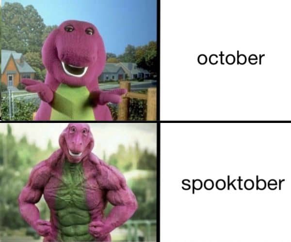 Spooktober vs October Meme