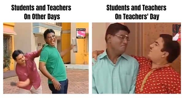 Student and Teacher Meme on Teachers Day