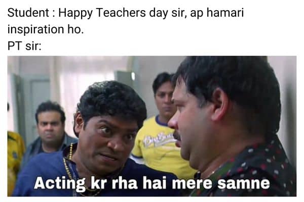 Teachers Day Meme on PT sir
