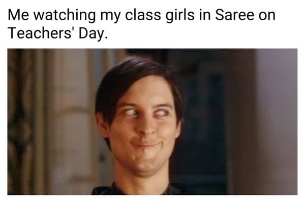 Teachers Day Saree Meme