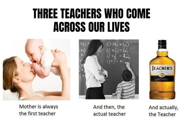 Teachers Day Whisky Meme