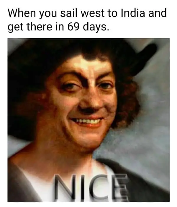 Christopher Columbus Smile Meme