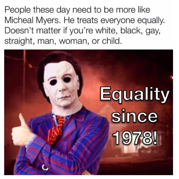 Funny Michael Myers Meme on Equality