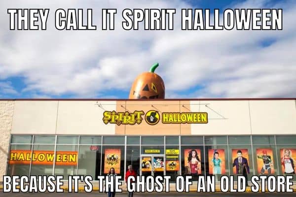 Ghost Meme on Spirit Halloween Store