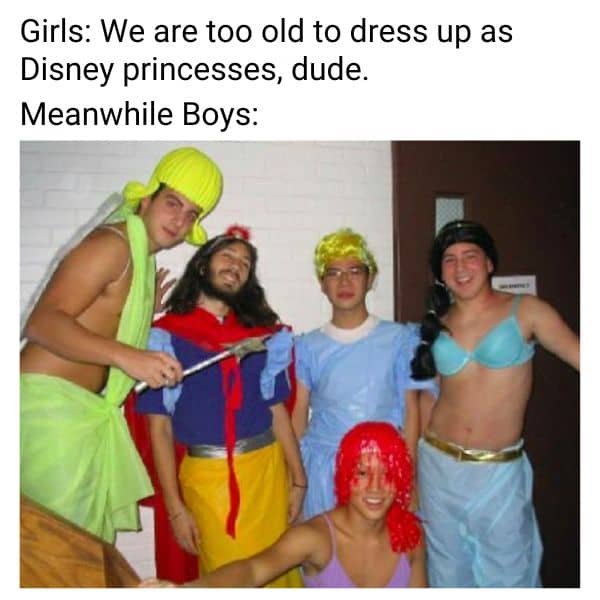 Halloween Boys Meme on Disney Princesses