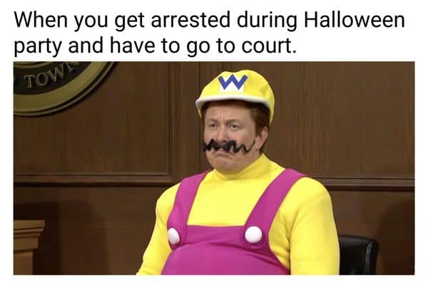 Halloween Party Meme on Mario Costume