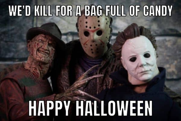 Happy Halloween Meme on Horror Characters