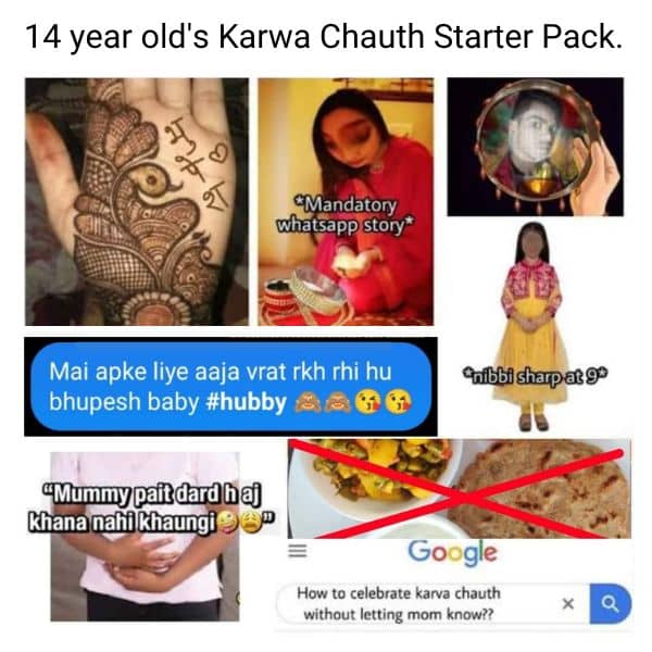Karwa Chauth Meme on Girl