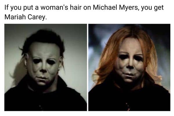 Michael Myers Marian Carey Meme on Wig