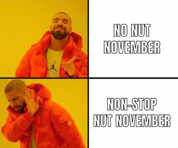 Nonstop Nut November Meme