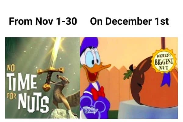 November vs December 1st Meme on NNN