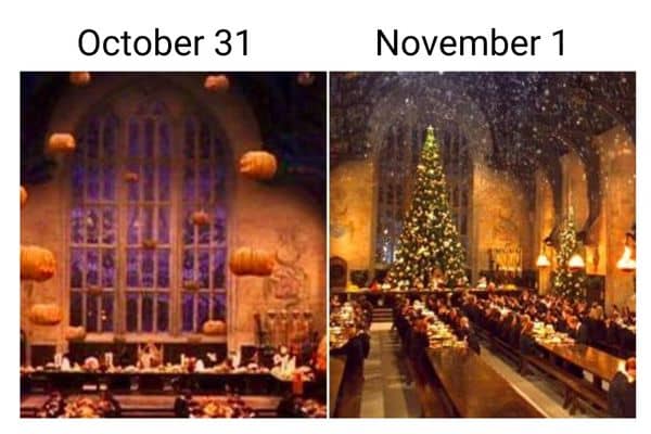 October 31 Vs November 1 Meme on Harry Potter