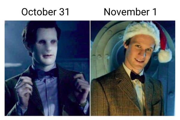 October 31 Vs November 1 Meme on Matt Smith