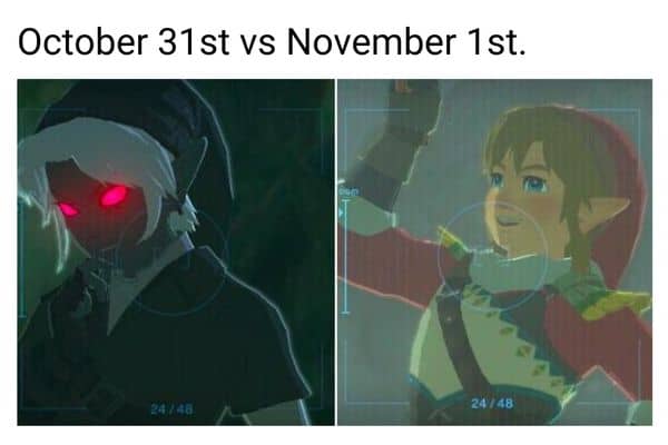 October 31st Vs November 1st Meme on Zelda