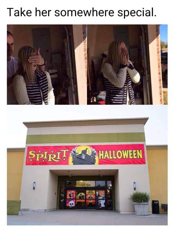 Take Here Somewhere Special Meme on Spirit Halloween