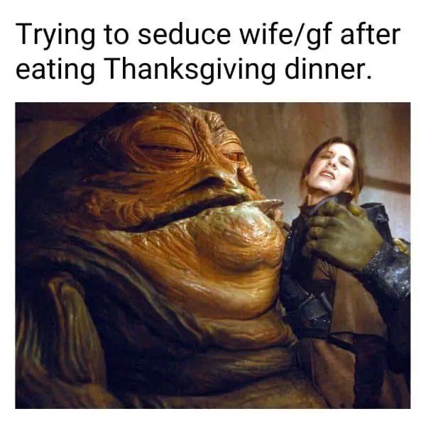 After Thanksgiving Dinner Meme on Seduction