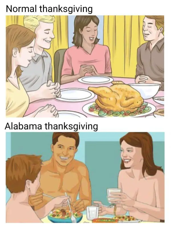 Alabama Thanksgiving Meme