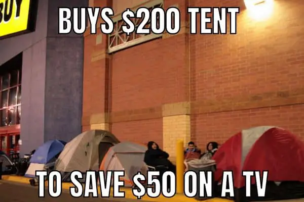 Black Friday Tent Meme on Sale