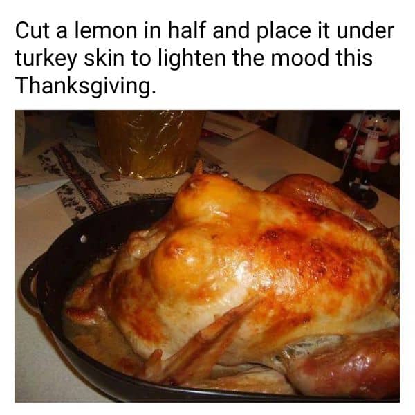 Dirty Thanksgiving Turkey Meme on Breast
