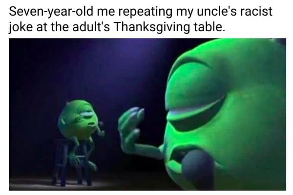 Racist Thanksgiving Meme on Uncle