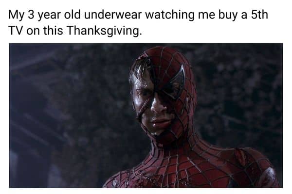 Thanksgiving Buying Underwear Meme
