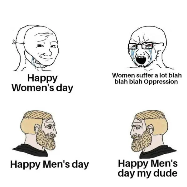 Womens Day vs Mens Day Meme on Girls