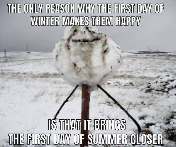First Day Of Winter Meme on Summer